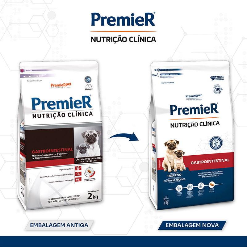 Ração Premier Nutrição Clínica Gastrointestinal para Cães de Pequeno Porte