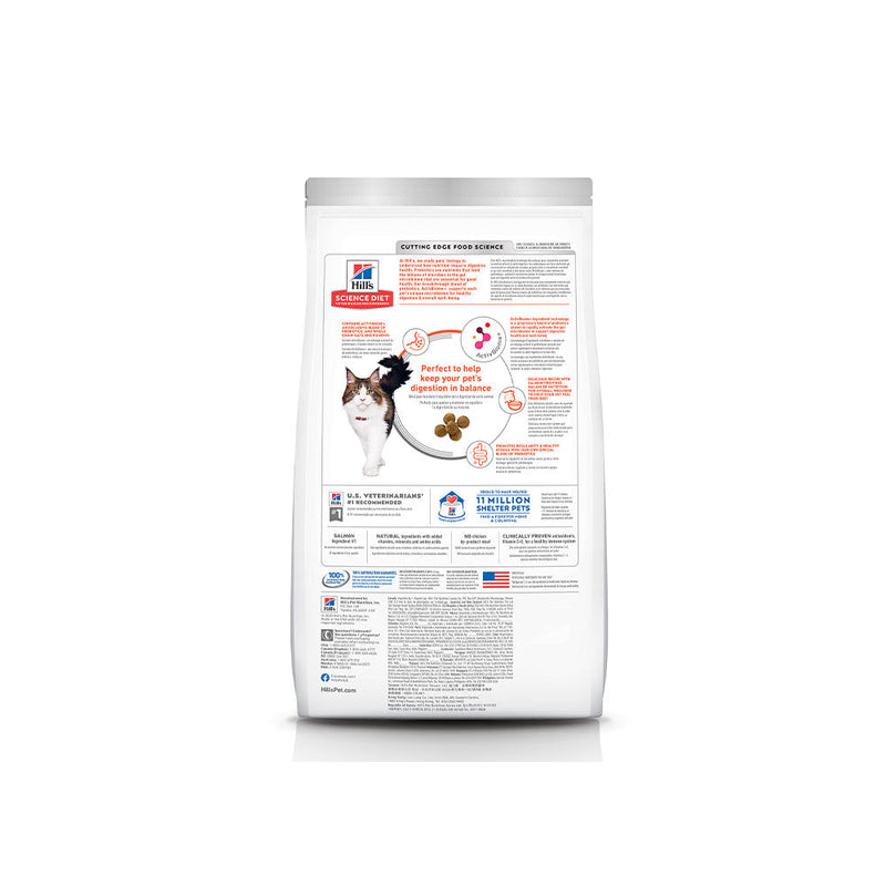Ração Seca Hill's Science Diet Digestão Perfeita para Gatos Adultos Sabor Salmão 1.5kg