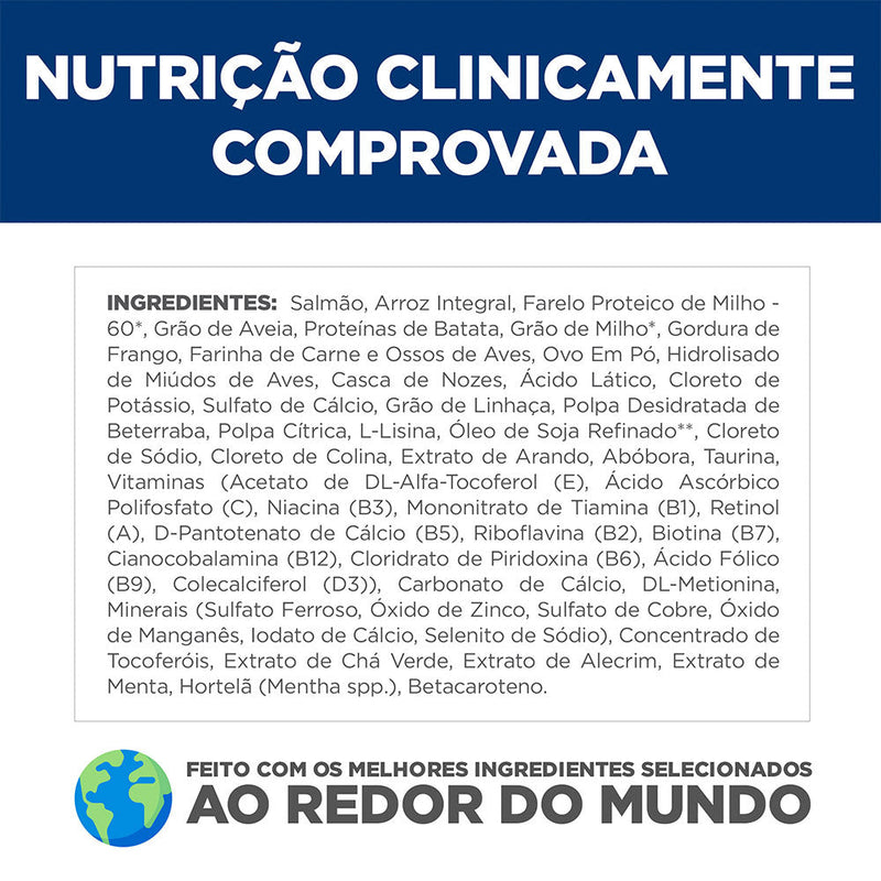 Ração Seca Hill's Science Diet Digestão Perfeita para Gatos Adultos Sabor Salmão 1.5kg