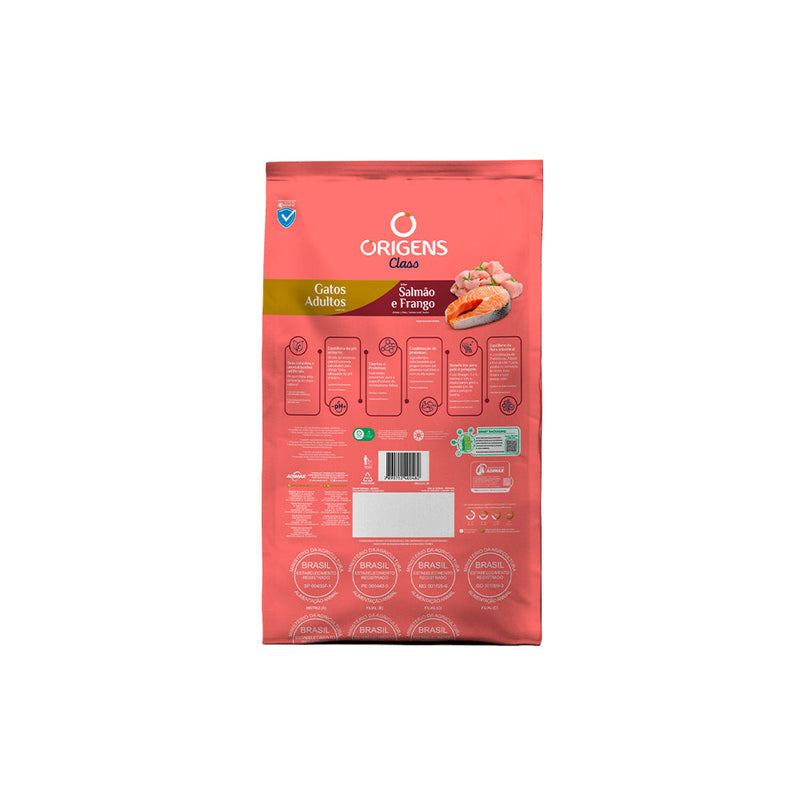 Ração Origens Class para Gatos Adultos Sabor Salmão e Frango