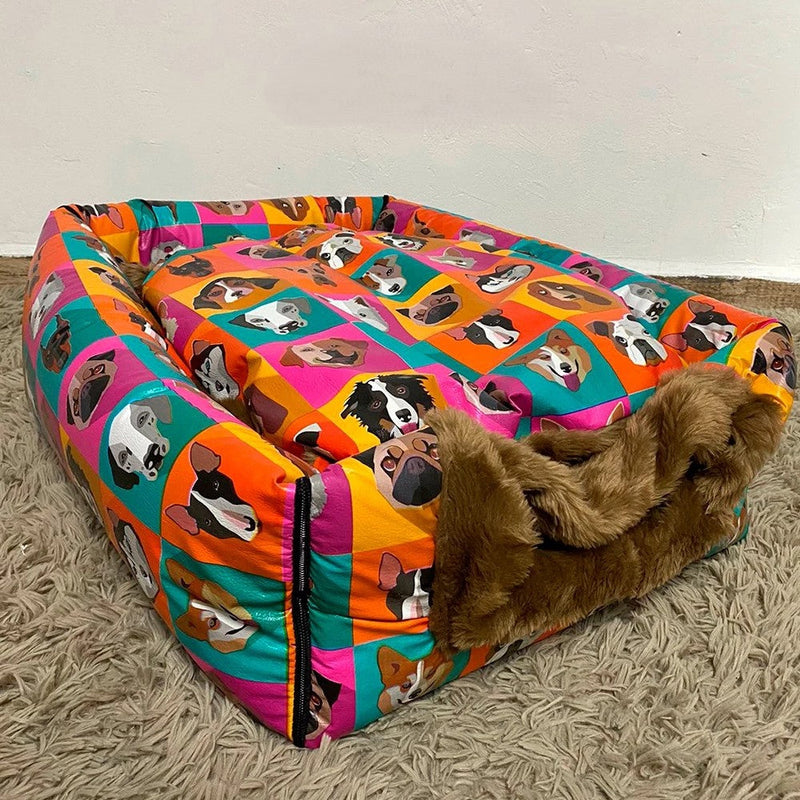 Casinha Pet toca Cama 2 em 1 para animais de estimação