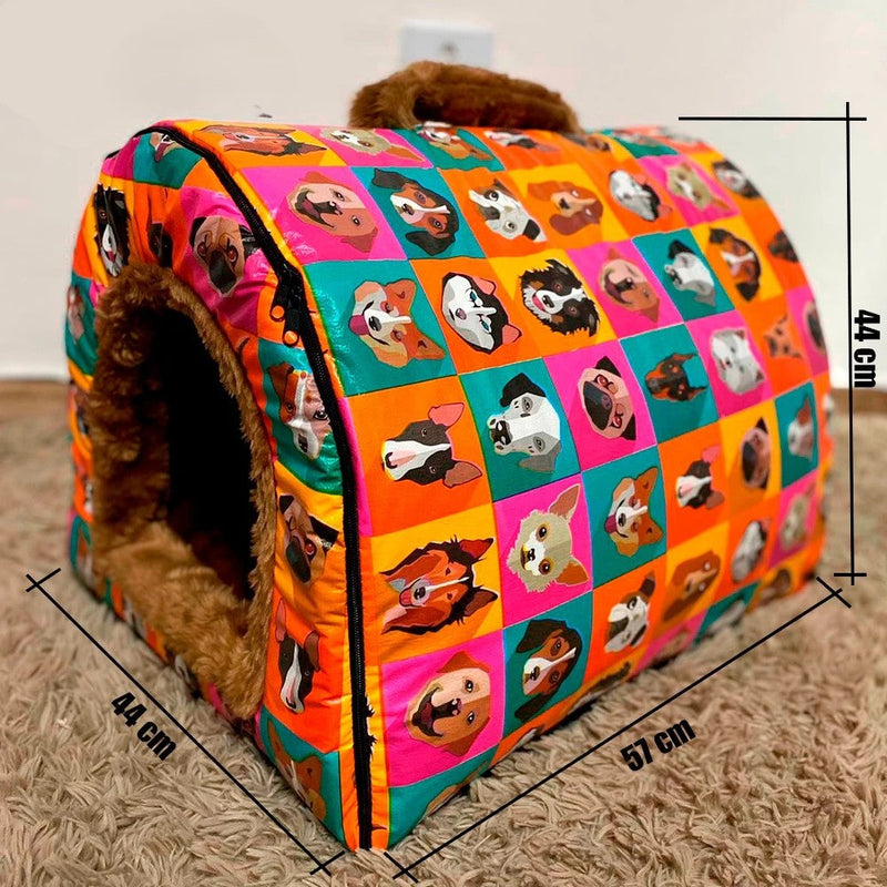 Casinha Pet toca Cama 2 em 1 para animais de estimação